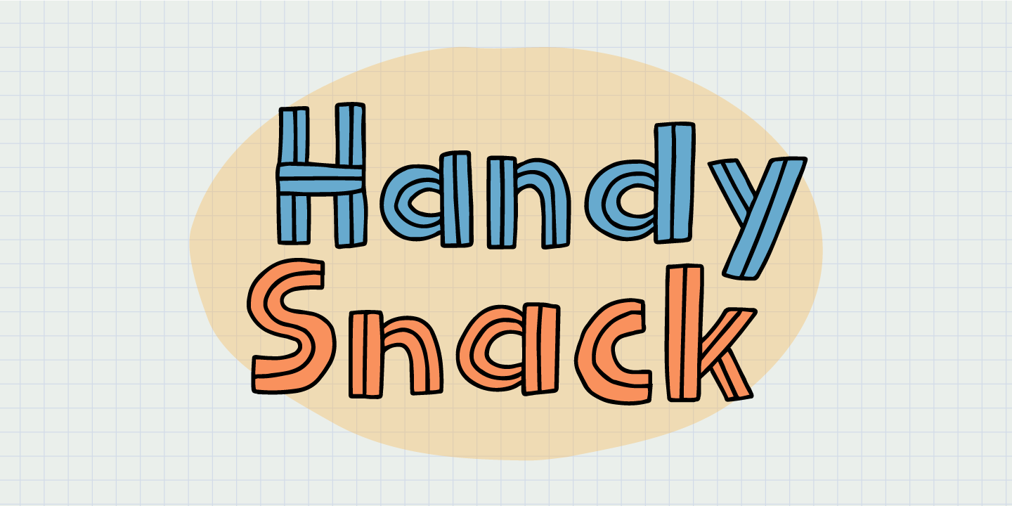 Пример шрифта Handy Snack #1